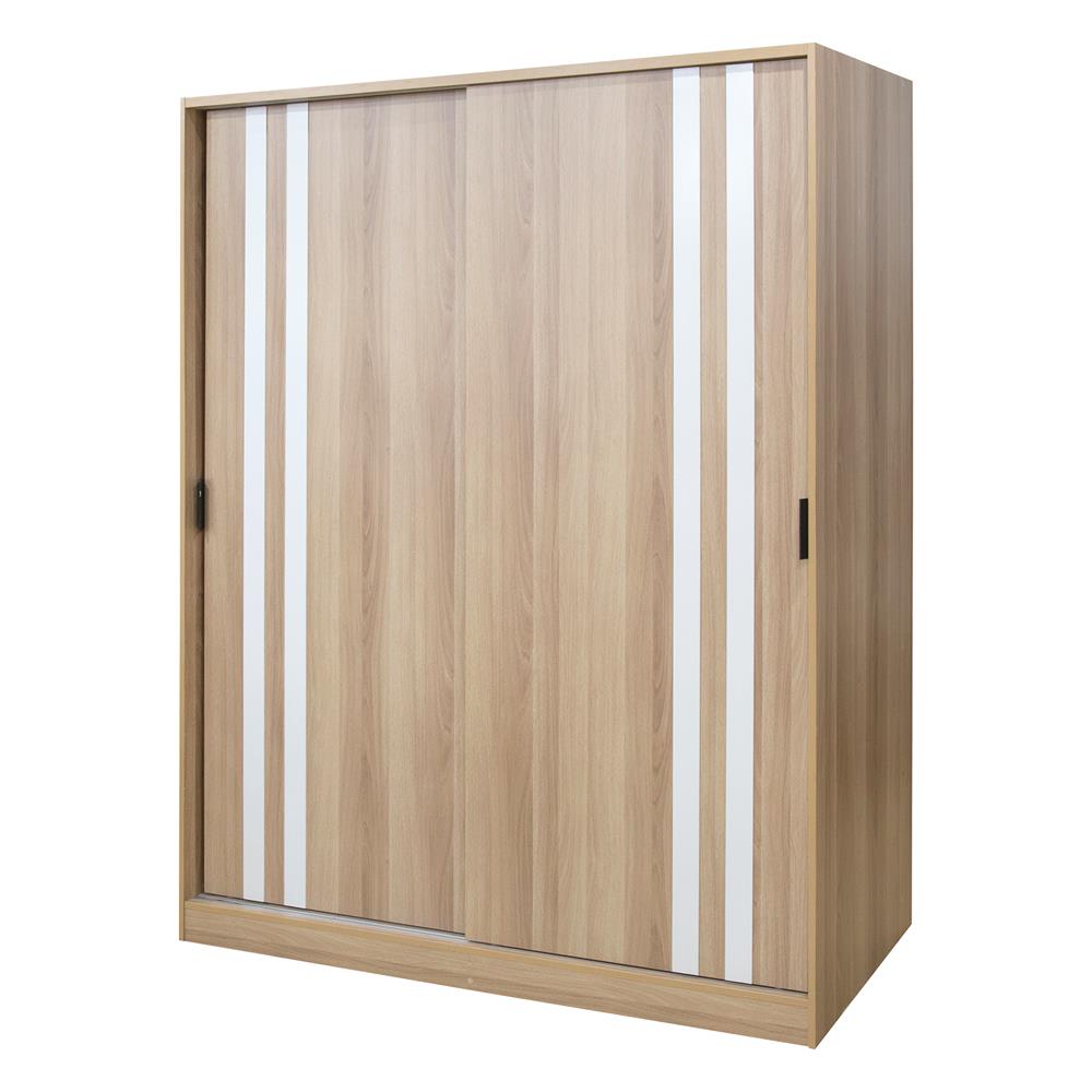 ตู้เสื้อผ้าบานเลื่อน FURDINI GREATE 160 ซม. สีไวท์โอ๊ค/ขาว