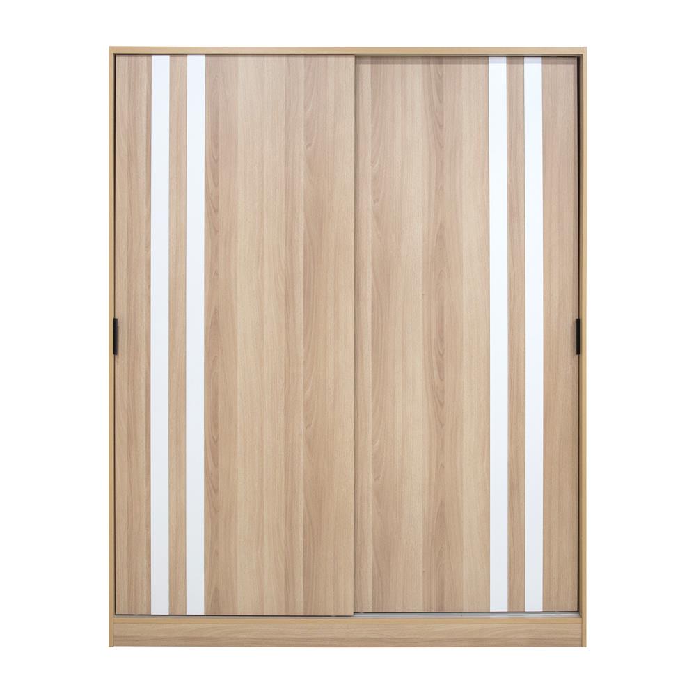 ตู้เสื้อผ้าบานเลื่อน FURDINI GREATE 160 ซม. สีไวท์โอ๊ค/ขาว