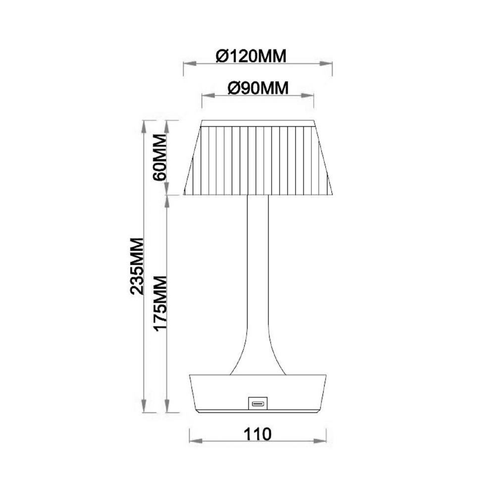 ไฟตั้งโต๊ะ LED CARINI T240302 3 วัตต์ สีใส/ทอง