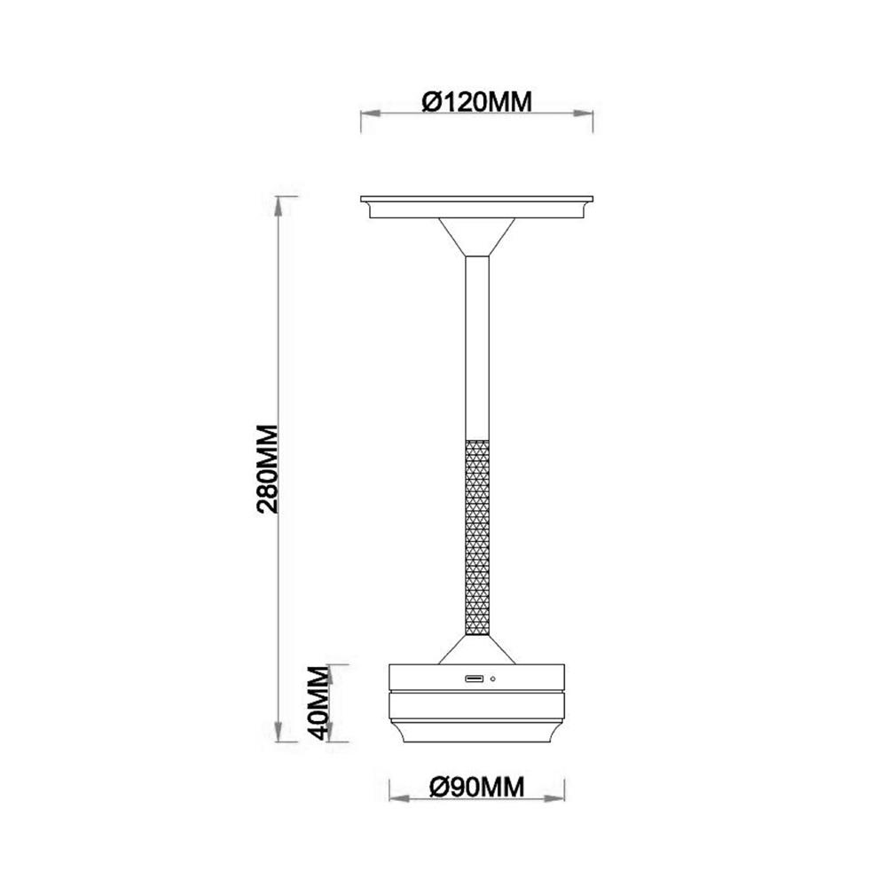ไฟตั้งโต๊ะ LED CARINI T230420 3 วัตต์ สีทอง