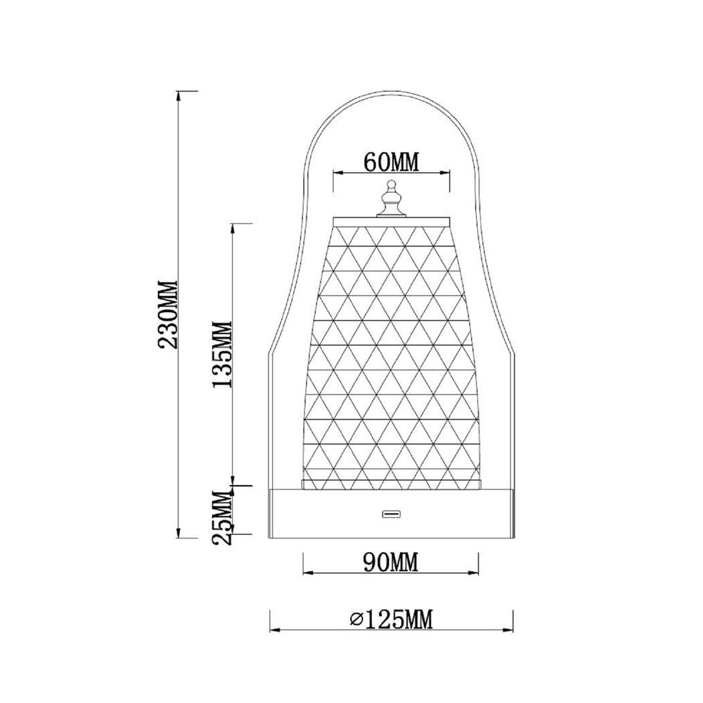ไฟตั้งโต๊ะ LED CARINI T230693 3 วัตต์ สีใส/ทอง