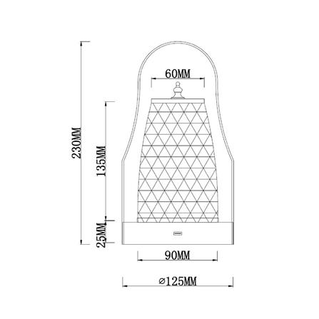 ไฟตั้งโต๊ะ LED CARINI T230693 3 วัตต์ สีใส/ทอง_12