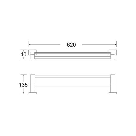 ราวแขวนผ้า RASLAND RA W1526-W5959-BK สีดำ_4