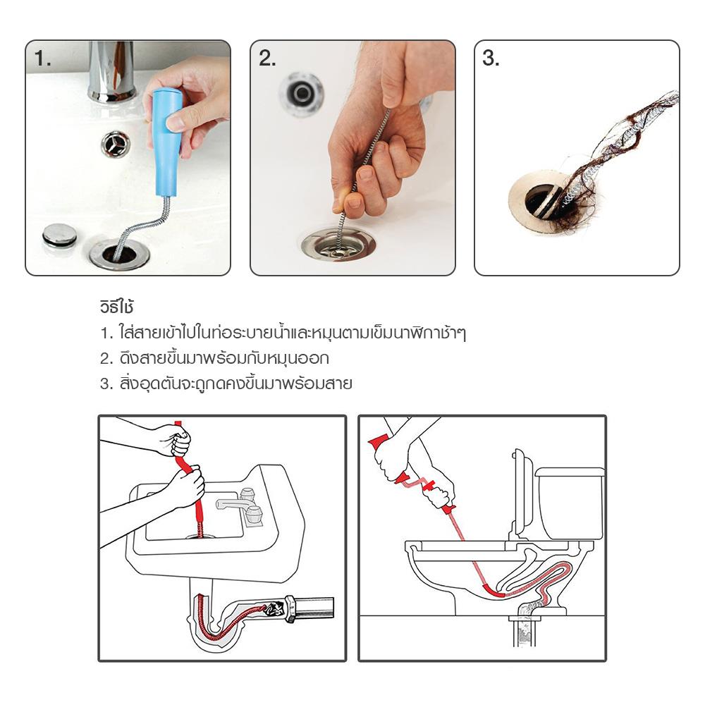 สายทำความสะอาดท่อน้ำทิ้ง ELEGANCE EG-3582