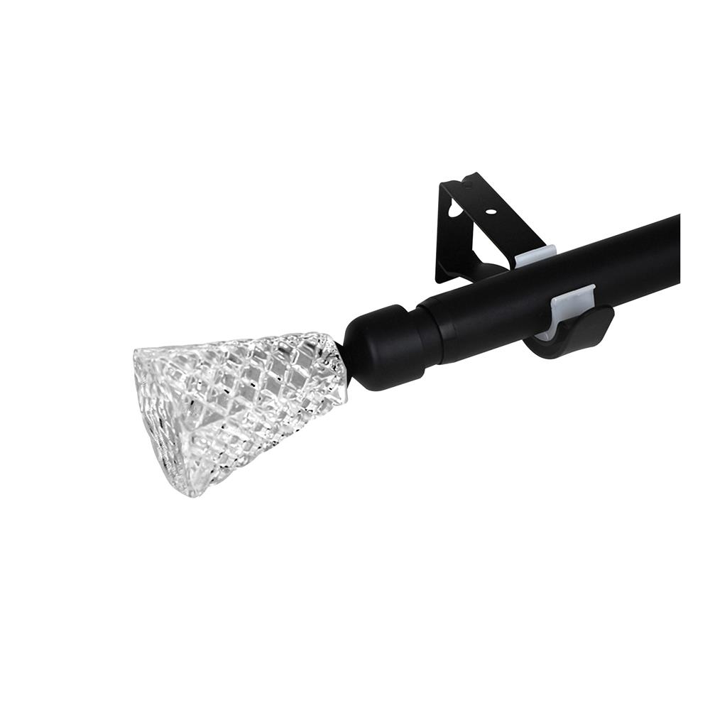 รางเหล็ก ยืดหด BENETTA DAI 180-310 ซม. สีดำ