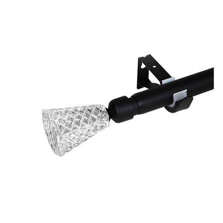 รางเหล็ก ยืดหด BENETTA DAI 180-310 ซม. สีดำ_0