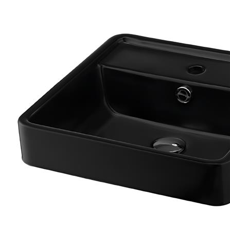 อ่างล้างหน้าแบบวางบนเคาน์เตอร์ COTTO C00381MBK สีดำ_1