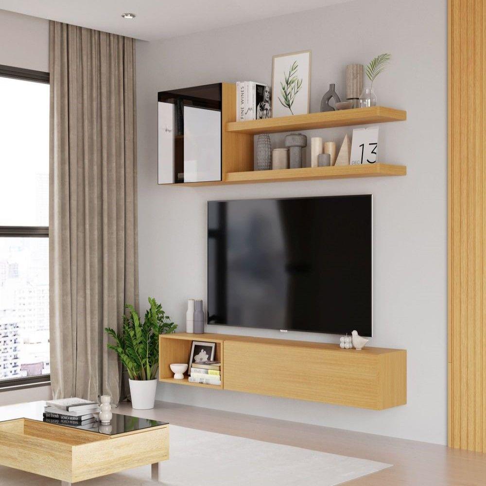 ชุดตู้วางทีวี SB BUILT IN WISEST 59060898 150 ซม. สี MONACO OAK