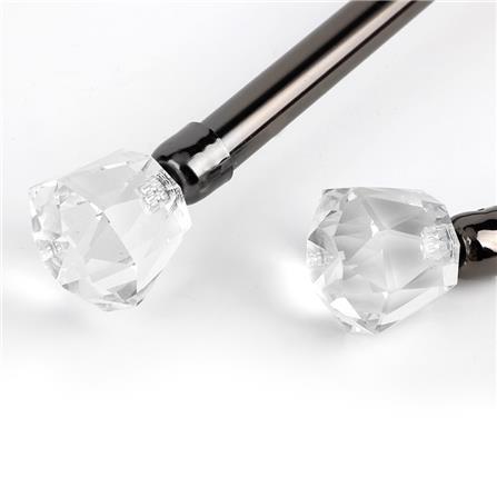 รางเหล็ก ยืดหด BENETTA VIVA 120-210 ซม. สีดำ_1