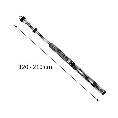 รางเหล็ก ยืดหด BENETTA VIVA 120-210 ซม. สีดำ_4