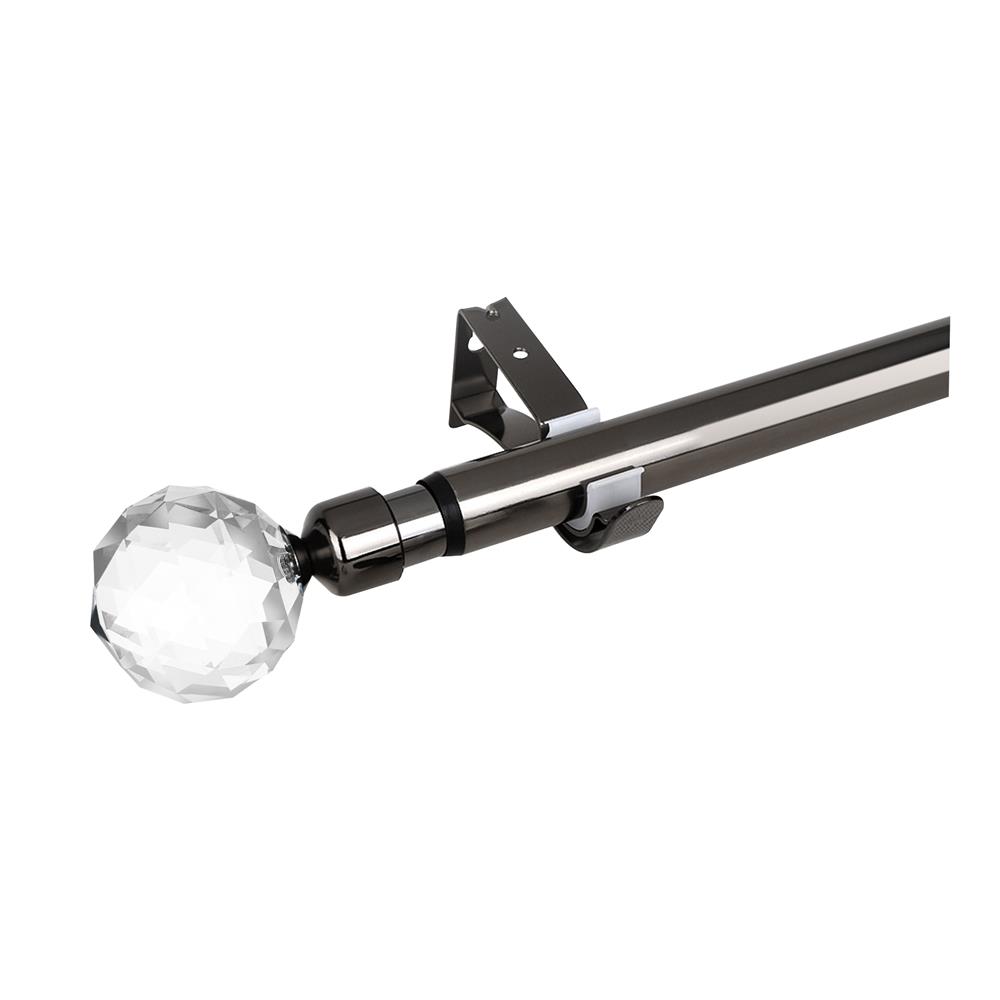 รางเหล็ก ยืดหด BENETTA LANI 180-310 ซม. สีดำ