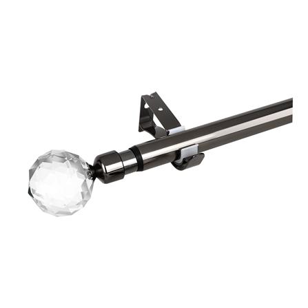 รางเหล็ก ยืดหด BENETTA LANI 180-310 ซม. สีดำ_0