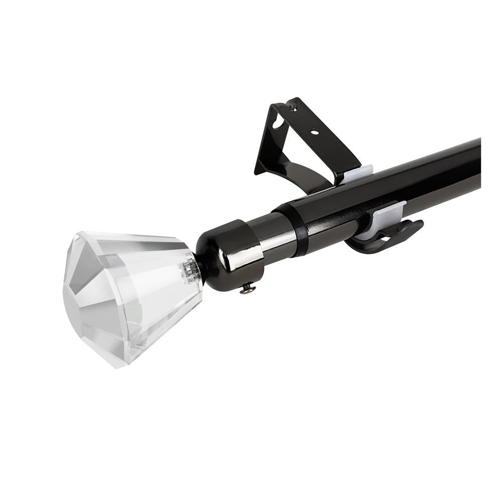 รางเหล็ก ยืดหด BENETTA DARIA 180-310 ซม. สีดำ