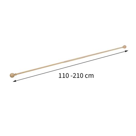 รางเหล็ก ยืดหด HOME LIVING STYLE WOODLOOK 110-210 ซม. สีน้ำตาล_4