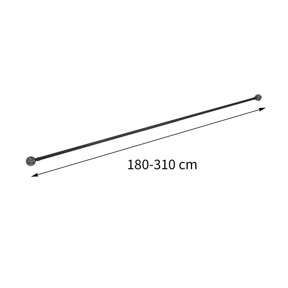 รางเหล็ก ยืดหด HOME LIVING STYLE ALIDA 180-310 ซม. สีดำ