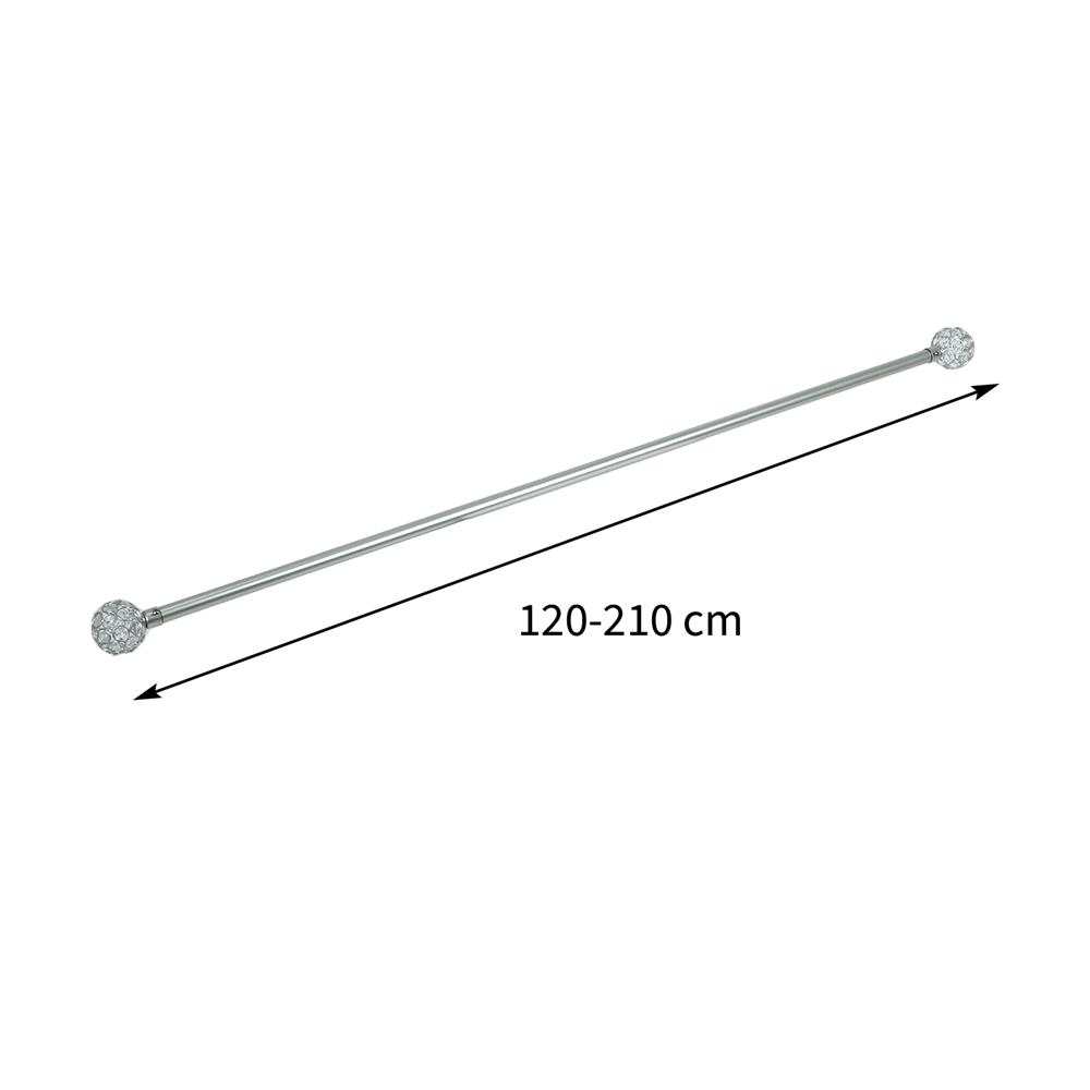 รางเหล็ก ยืดหด HOME LIVING STYLE ULA 120-210 ซม. สีเงิน