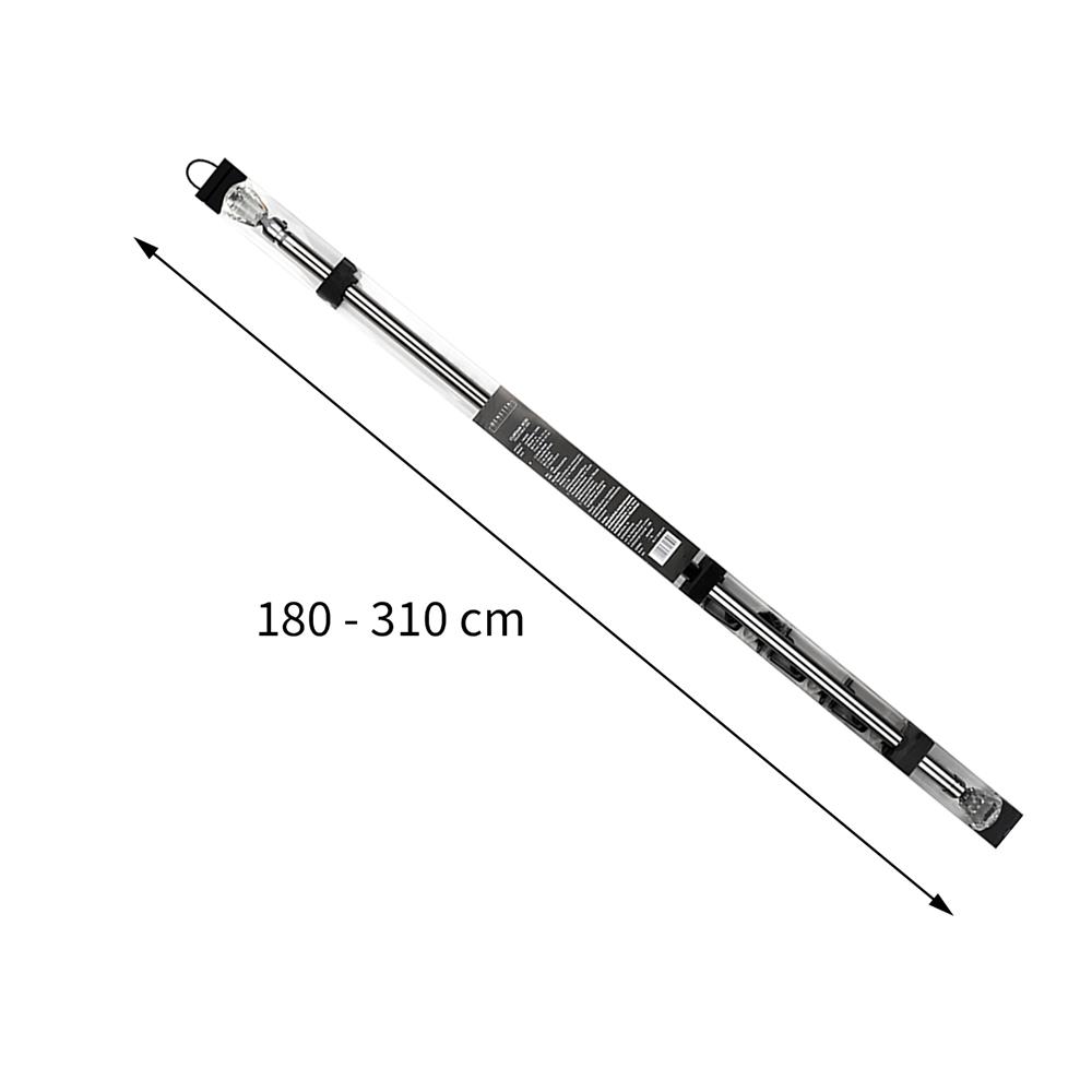 รางเหล็ก ยืดหด BENETTA VIVA 180-310 ซม. สีดำ