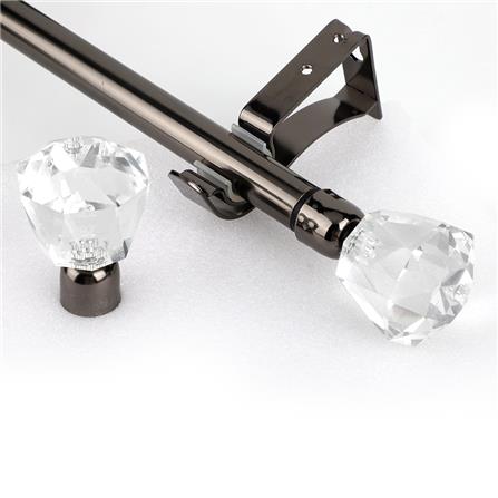 รางเหล็ก ยืดหด BENETTA VIVA 180-310 ซม. สีดำ_2