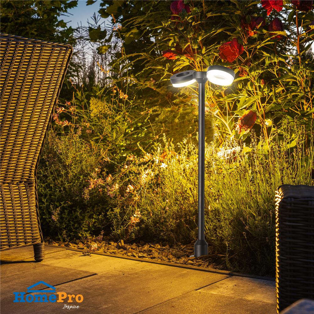 ไฟทางเดิน LED CARINI BO-F0022Q 9 วัตต์ WARM WHITE สีดำ