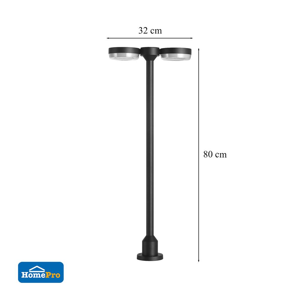 ไฟทางเดิน LED CARINI BO-F0022Q 9 วัตต์ WARM WHITE สีดำ