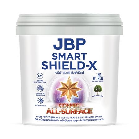 สีน้ำทาภายนอก ชนิดซาติน JBP SMART SHIELD-X ALL SURFACE BASE C สีขาว 1 แกลลอน_0