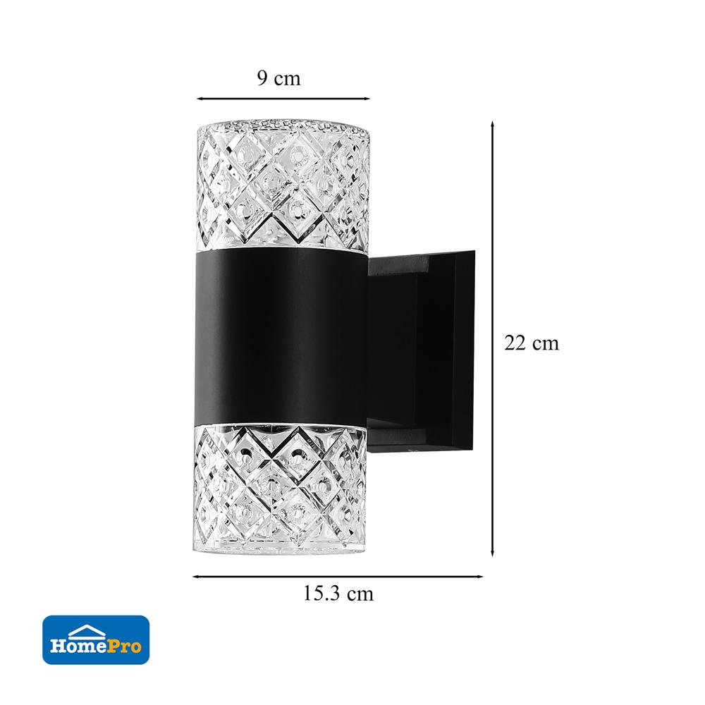 ไฟกิ่งภายนอก LED CARINI BO-G2512 10 วัตต์ WARM WHITE สีดำ