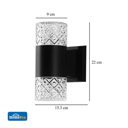 ไฟกิ่งภายนอก LED CARINI BO-G2512 10 วัตต์ WARM WHITE สีดำ_5