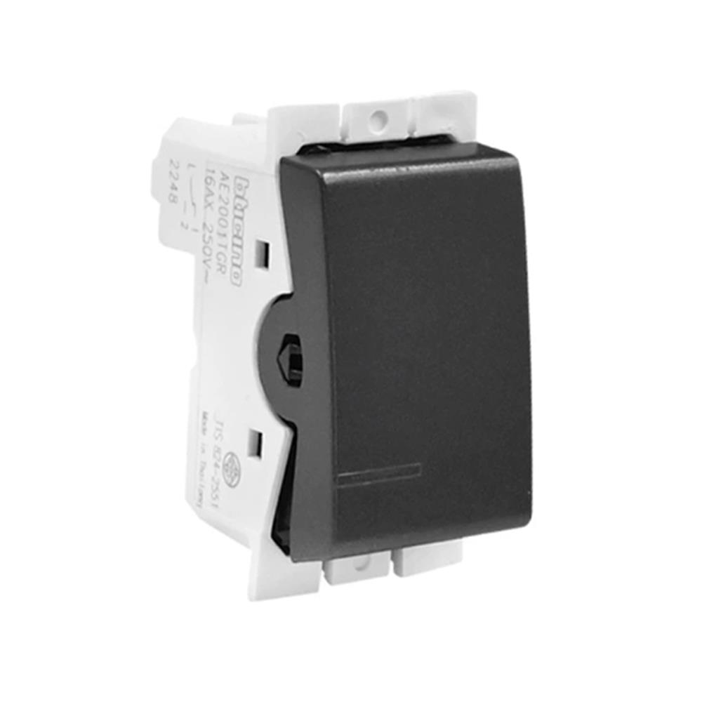 สวิตช์ 1 ทาง 1 ช่อง BTICINO BAMBOO SAE2001TGR สีดำ