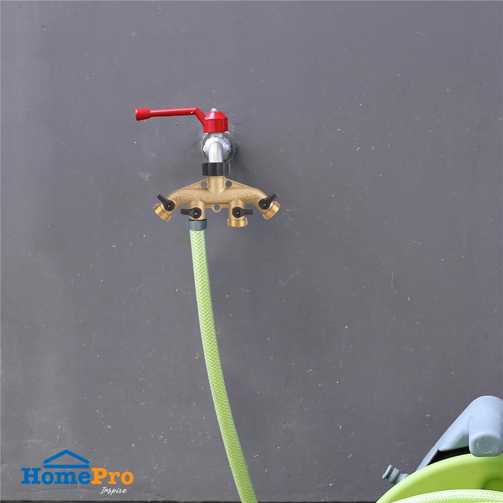 ข้อต่อทองเหลืองแยก 4 ทาง SPRING 3/4 นิ้ว