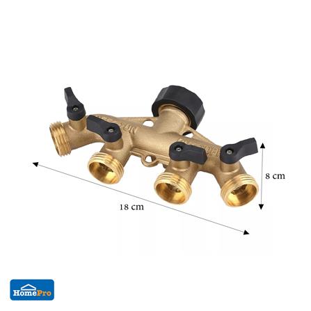 ข้อต่อทองเหลืองแยก 4 ทาง SPRING 3/4 นิ้ว_4