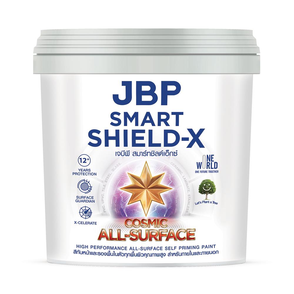 สีน้ำทาภายนอก ชนิดซาติน JBP SMART SHIELD-X ALL SURFACE BASE D 1 แกลลอน
