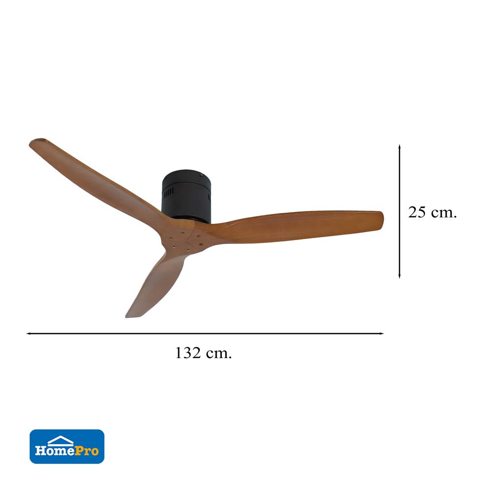 พัดลมไม่มีโคมไฟ CARINI ORIO-29-1 F 52 นิ้ว สีน้ำตาล