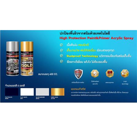 สีสเปรย์กันสนิม BEGER BEGERSHIELD GRIPTECH 2 IN 1 M999 สีดำด้าน 400 ซีซี_2
