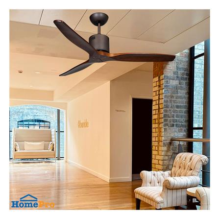 พัดลมไม่มีโคมไฟ CARINI ORIO-29 52 นิ้ว สีน้ำตาล_2