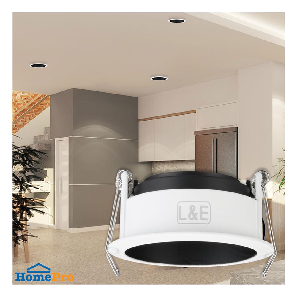 ดาวน์ไลท์ L&E HG 24-04603 3.3 นิ้ว สีขาว/ดำ กลม