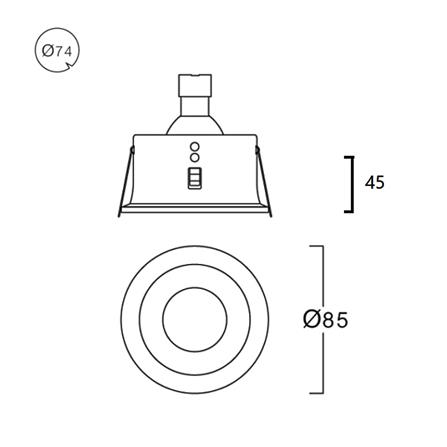ดาวน์ไลท์ L&E HG 24-04706 3 นิ้ว สีขาว กลม_3