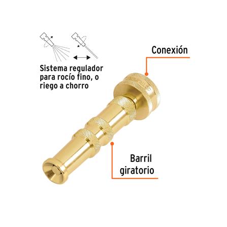 หัวฉีดเกลียวตรง ทองเหลือง TRUPER 13136 (CHMA-4) 4 นิ้ว_3