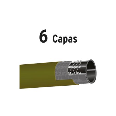 สายยางม้วน PVC 6 ชั้น พร้อมข้อโลหะ TRUPER 19744 5/8 นิ้ว 30 ม. สีเขียว_1