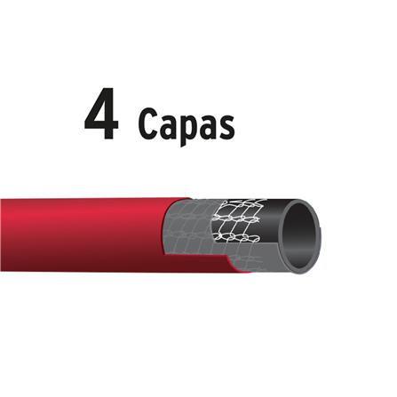 สายยางม้วน PVC 4 ชั้น พร้อมข้อโลหะ TRUPER 16035 5/8 นิ้ว 20 ม. สีแดง_1