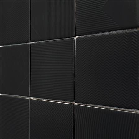 กระเบื้องผนังพอร์ซเลน 4x4 นิ้ว COTTO MT 4SR1 สลิม ฟอร์มา ดำ PM 1 ตร.ม._2