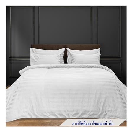 ผ้าปูที่นอน PICASSO CT STRIPE 110X115 นิ้ว สี WHITE_0