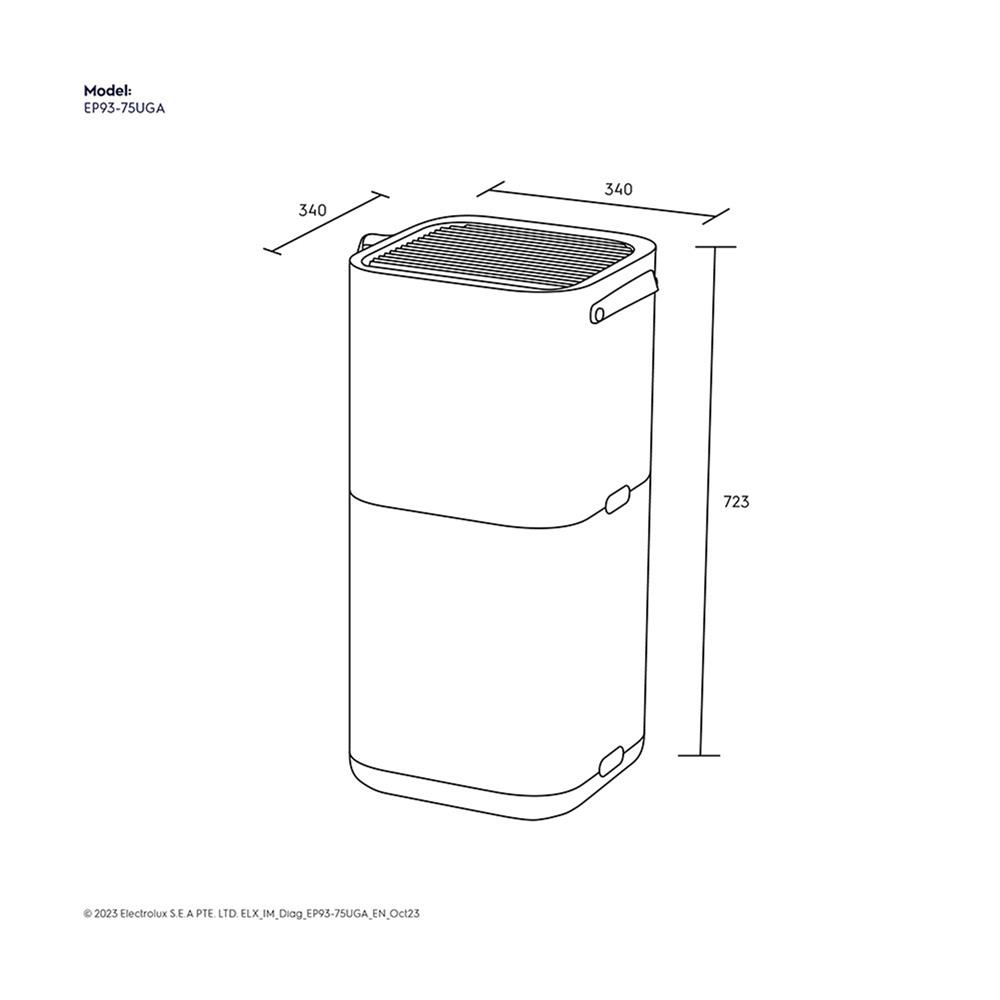 เครื่องฟอกอากาศ ELECTROLUX EP93-75UGA 100ตารางเมตร
