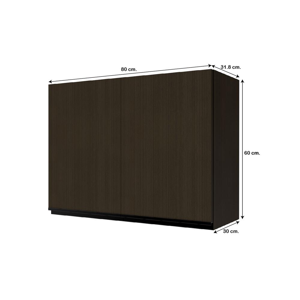 ตู้แขวนคู่ JUPITER SILKY BROWN 80x60 ซม.