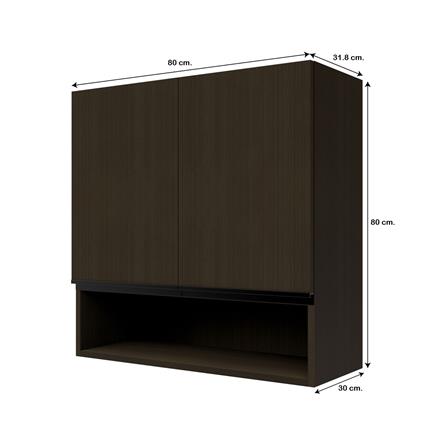 ตู้แขวนคู่ D2 JUPITER SILKY BROWN 80x80 ซม._4