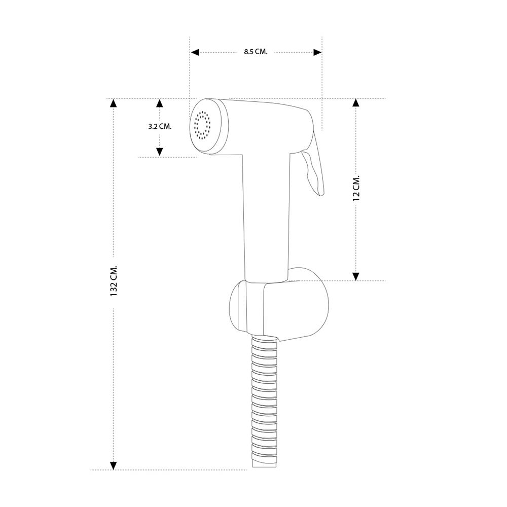 สายฉีดชำระครบชุด DONMARK GL-4701 สีขาว-โครม