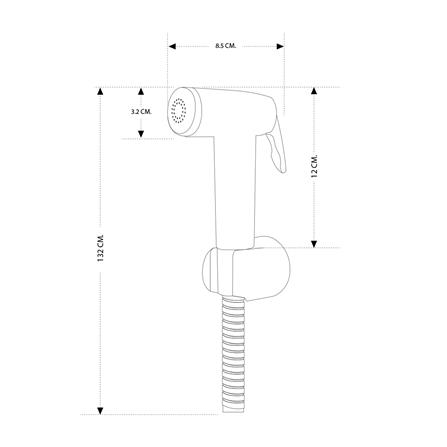 สายฉีดชำระครบชุด DONMARK GL-4701 สีขาว-โครม_4