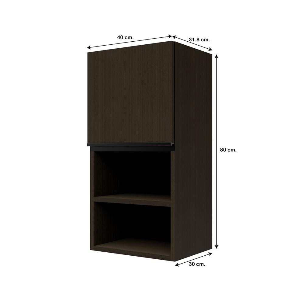 ตู้แขวนเดี่ยว S1 JUPITER SILKY BROWN 40x80 ซม.