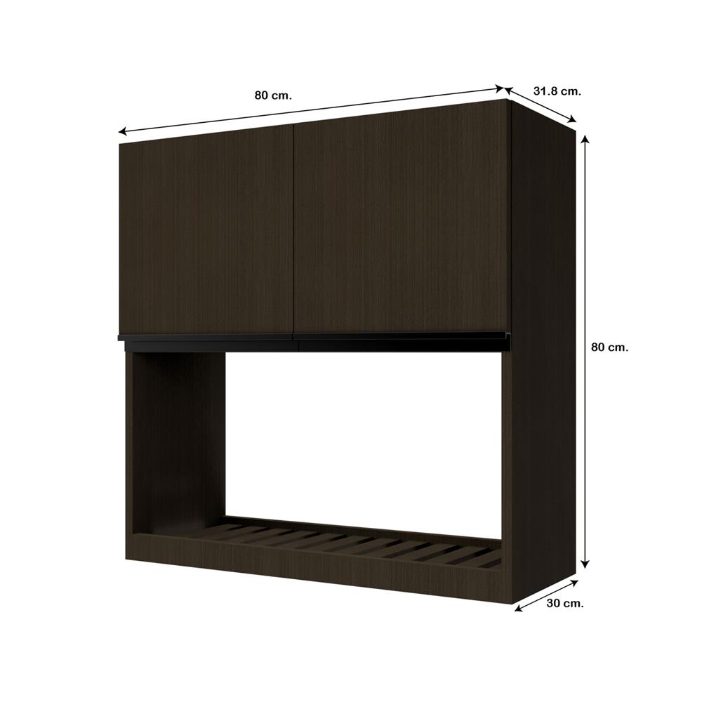 ตู้คว่ำจาน JUPITER SILKY BROWN 80x80 ซม.
