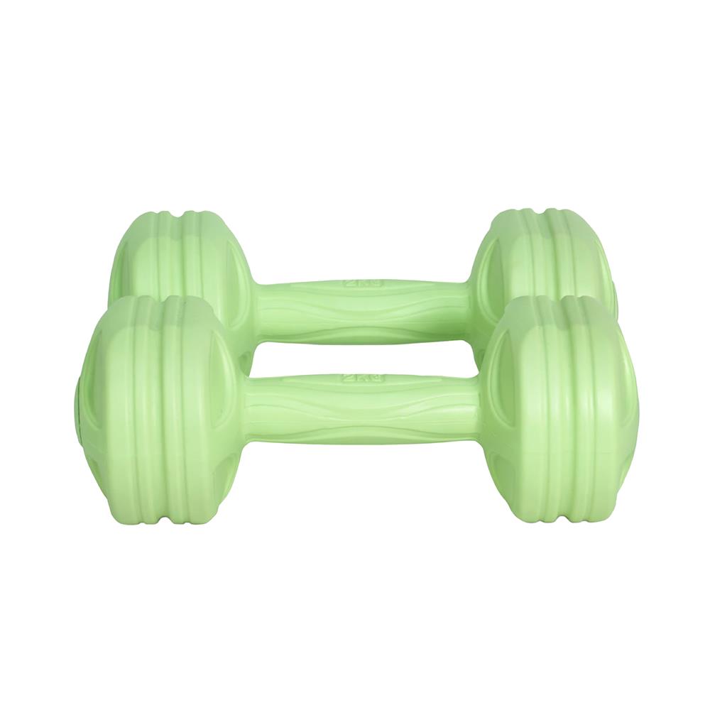 ดัมเบลหุ้ม PVC IRONTEC 2 กก. สีเขียว