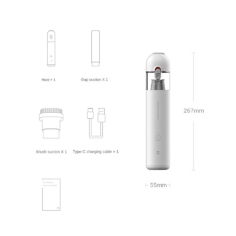 เครื่องดูดฝุ่นไร้สายแบบพกพา XIAOMI MINI สีขาว